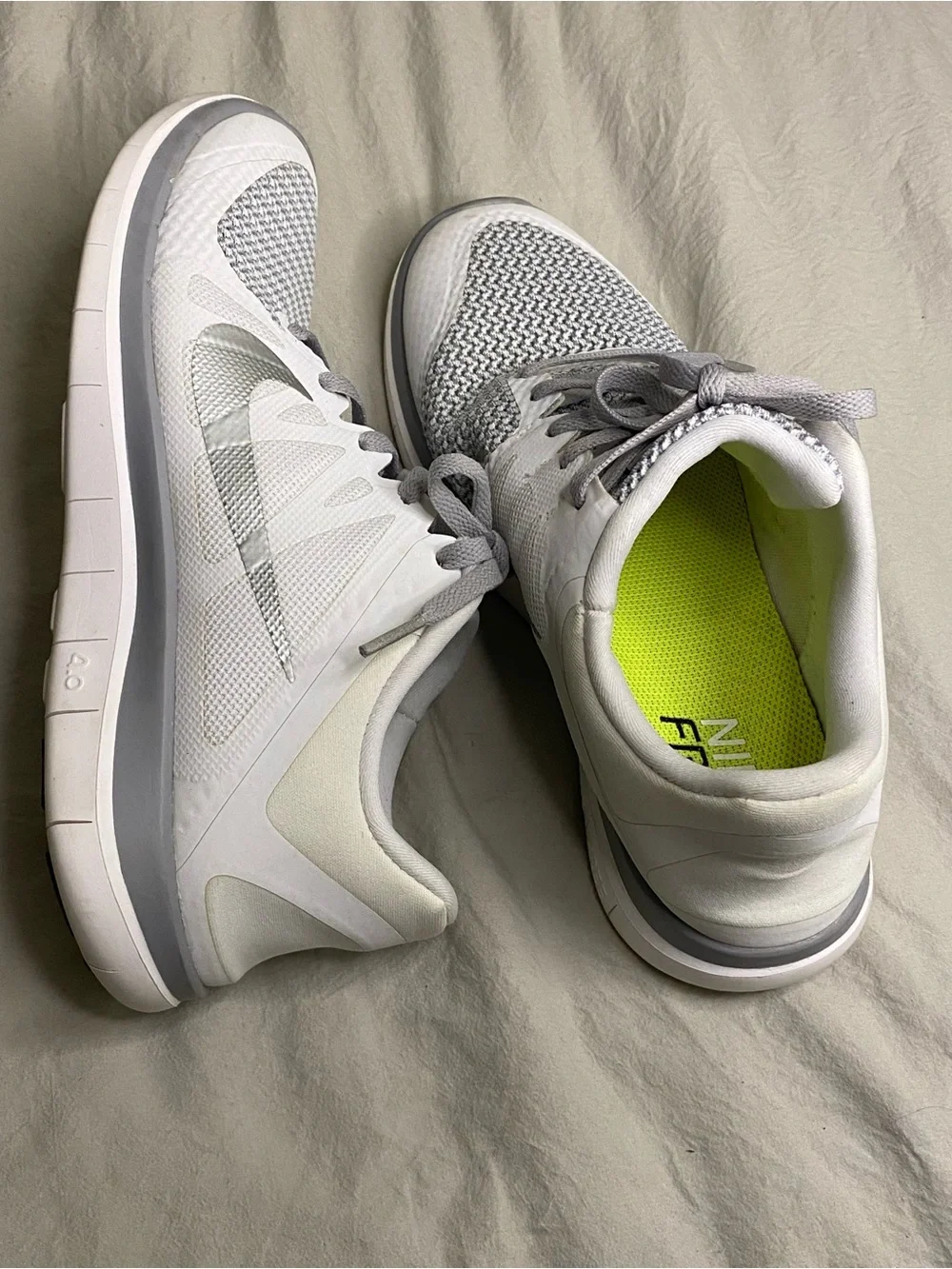 Nike Free 4.0 white & gray sneakers #running women size 9